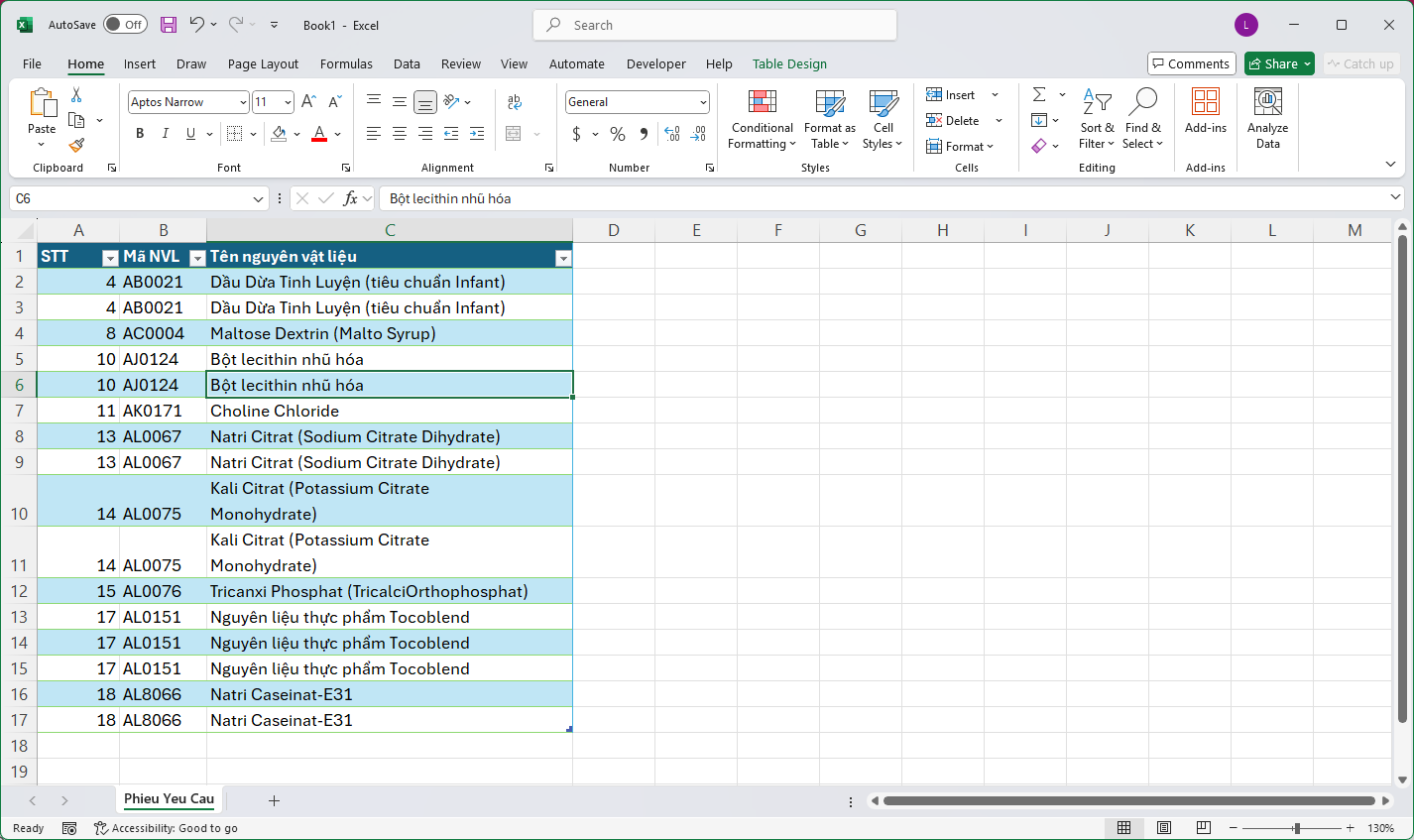 Table VBA